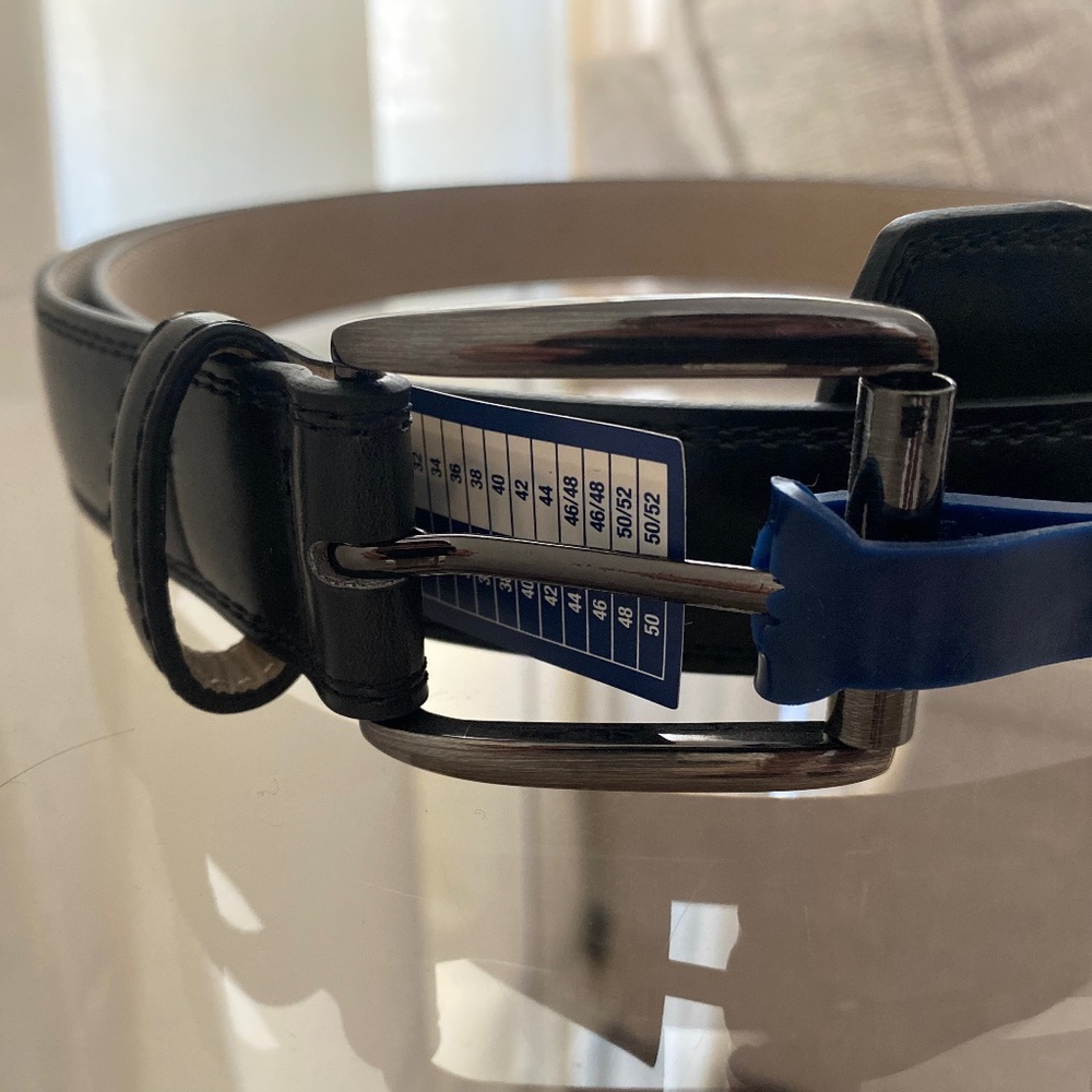 Men Black Leather belt